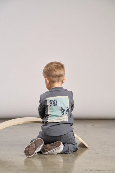 Long Sleeve Ski Team Tee - Smoke
