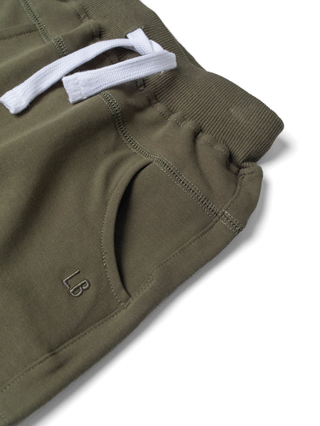 Raw Edge Harem Short - Dark Moss