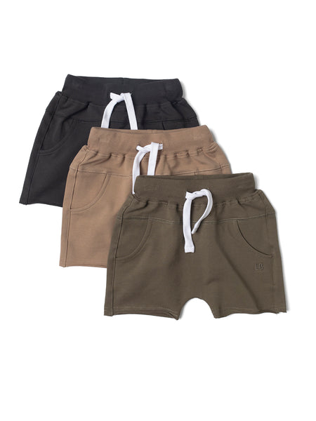 Raw Edge Harem Short - Dark Moss