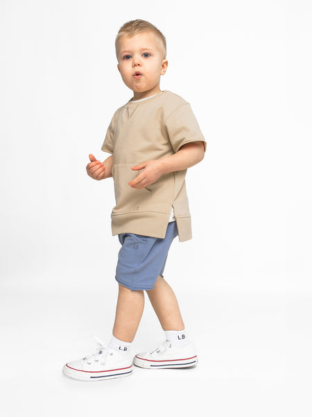 Raw Edge Crewneck - Beige