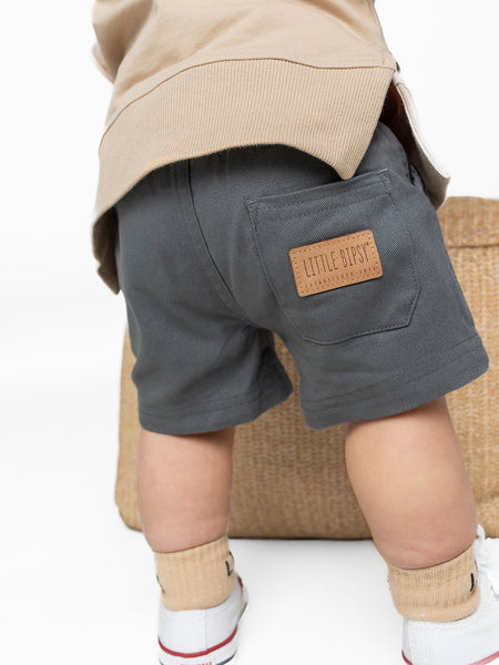 Cotton Twill Short - Charcoal