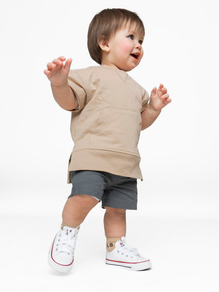 Raw Edge Crewneck - Beige