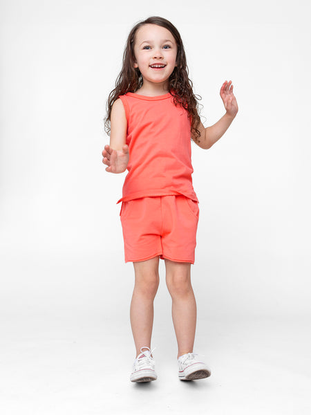 Raw Edge Harem Short - Electric Pink