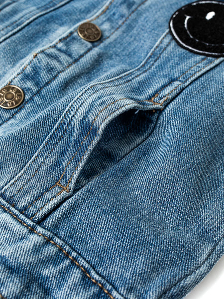 "Happy Day" Denim Jacket