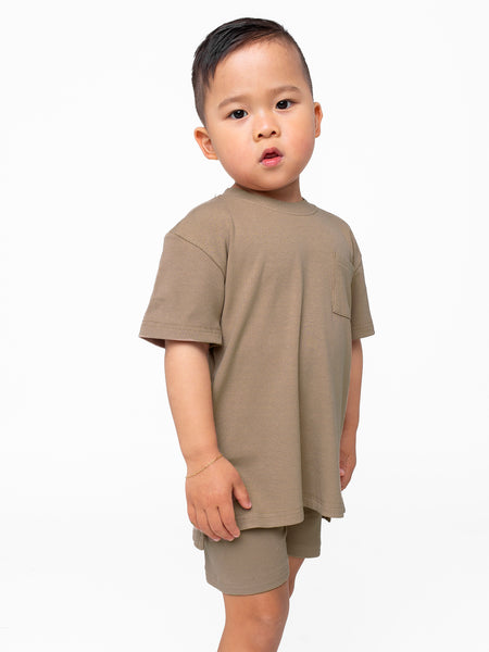 Ribbed Tee - Taupe