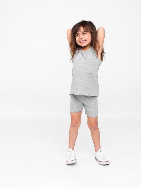 Ribbed Tank - Light Heather Grey