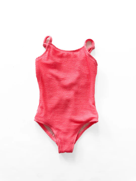 Girl s Neon Pink One Piece Swimsuit