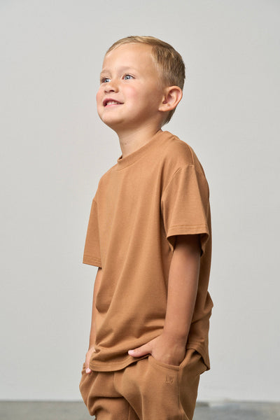 Oversized Bamboo Tee - Chestnut