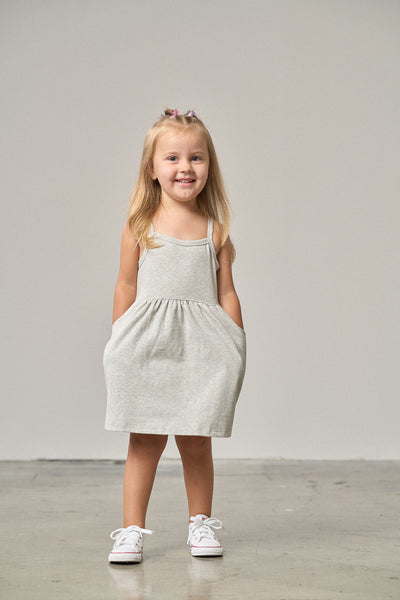 Jersey Tank Dress - Light Heather Grey