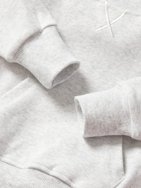 Pocket Pullover - Light Heather Grey