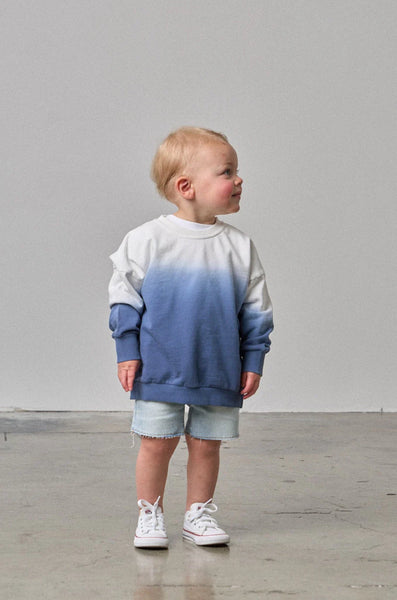 Ombre Lightweight Crewneck - Blue
