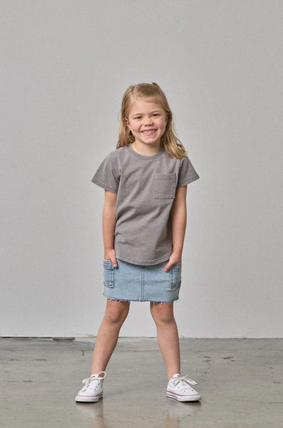 Cargo Denim Skirt - Light Wash