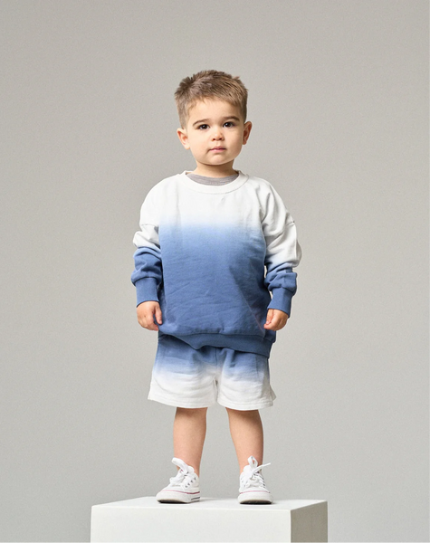 Ombre Sweatshort - Blue