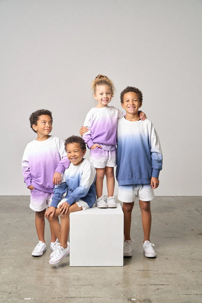 Ombre Sweatshort - Blue