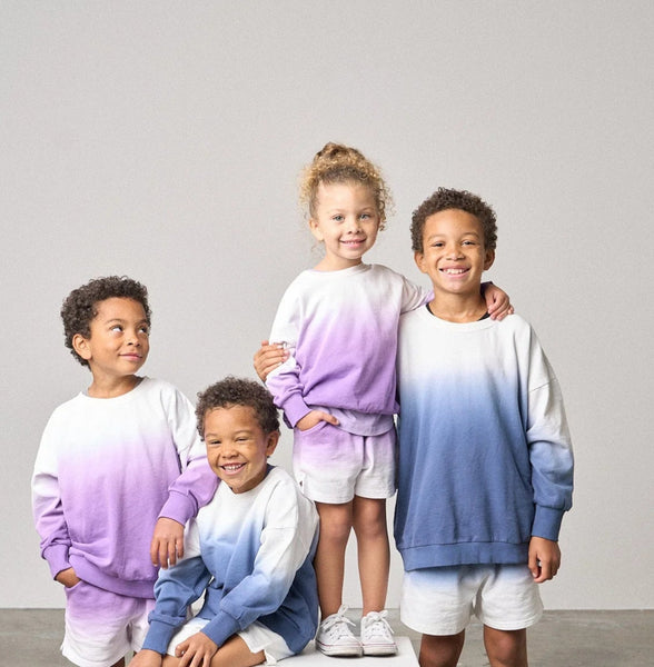 Ombre Sweatshort - Purple
