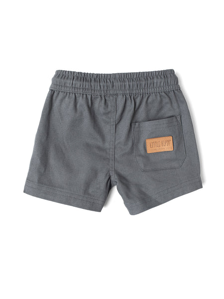 Cotton Twill Short - Charcoal