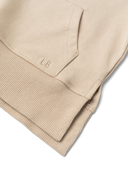Raw Edge Crewneck - Beige