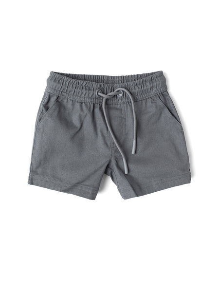 Cotton Twill Short - Charcoal