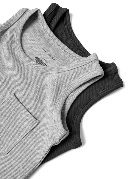 Ribbed Tank - Light Heather Grey