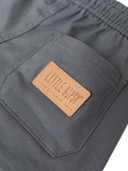 Cotton Twill Short - Charcoal