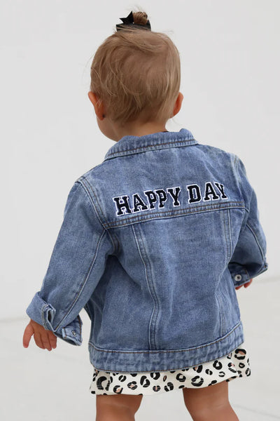 "Happy Day" Denim Jacket