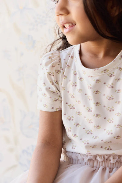 Organic Cotton Tasha Top - Rose Floral Pink