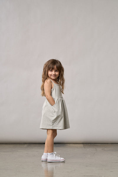 Jersey Tank Dress - Light Heather Grey