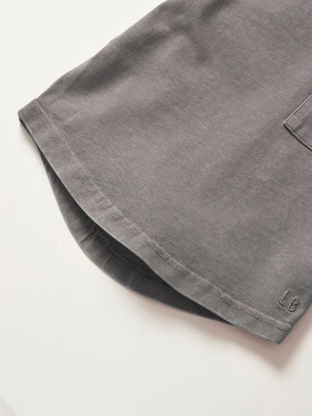 Acid Wash Pocket Tee - Grey