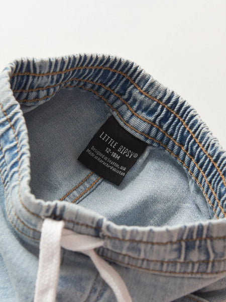 Cargo Denim Skirt - Light Wash
