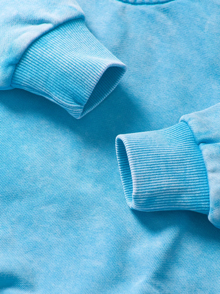 Washed Crewneck - Electric Blue