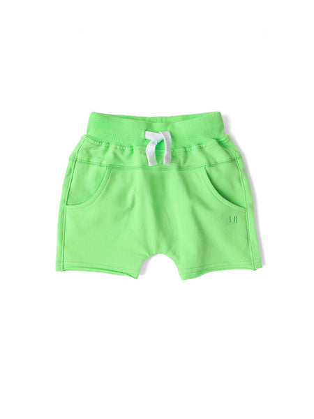 Raw Edge Harem Short - Electric Green