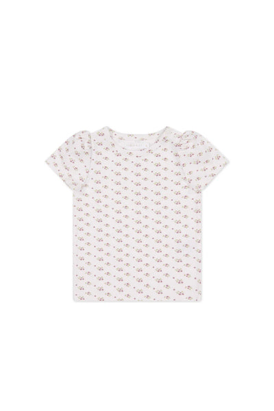 Organic Cotton Tasha Top - Rose Floral Pink