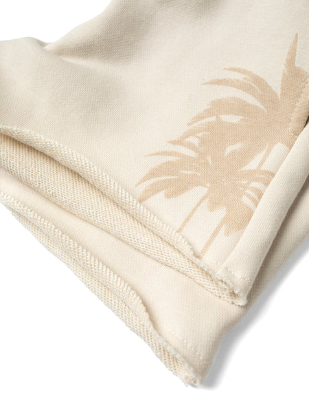 Resort Palm Sweatshort - Cream