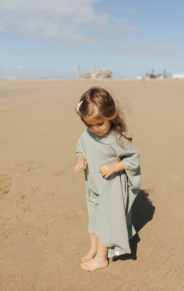 Waffle Beach Poncho - Sage Green