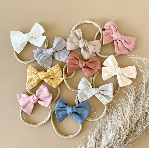 Classic Linen Bow Headband