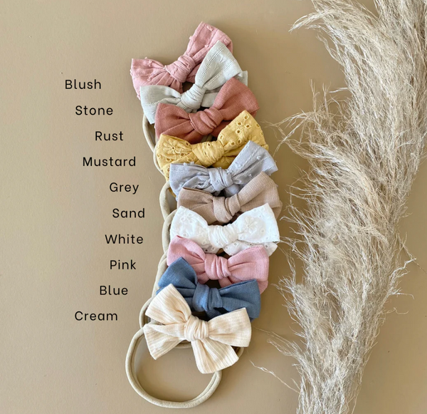 Classic Linen Bow Headband