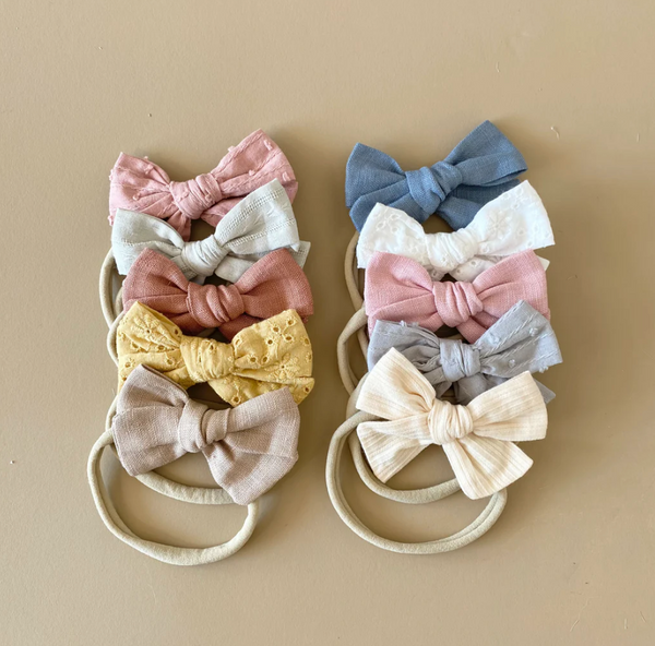 Classic Linen Bow Headband