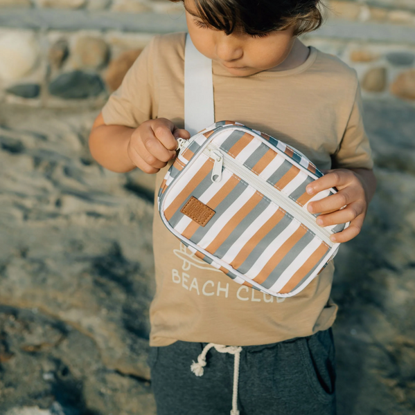 Mebie Baby Mini Fanny Pack- Sunset Stripes