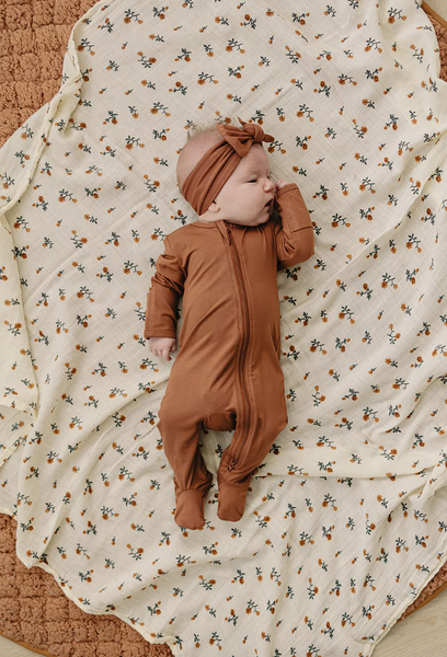 Rust Bamboo Zipper Sleeper