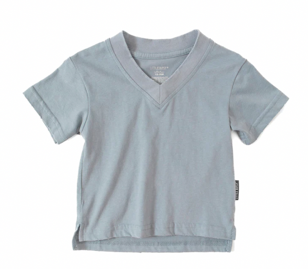 Oversized V-Neck Tee - Storm