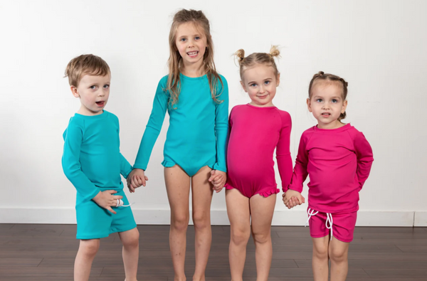 "Brights" Ribbed Blue Curaco Rashguard