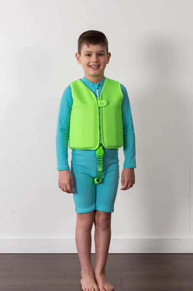 "Brights" Ribbed Blue Curaco Sunsuit