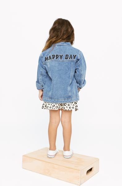 "Happy Day" Denim Jacket