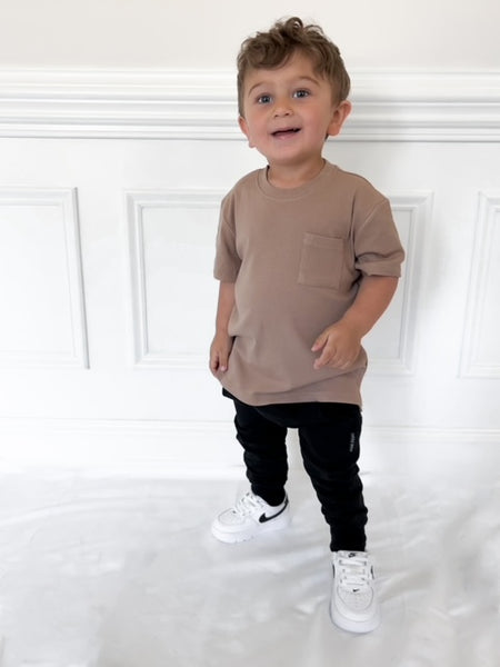 Ribbed Tee - Taupe