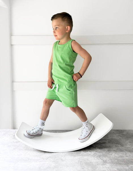 Raw Edge Harem Short - Electric Green