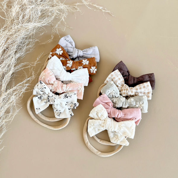 Classic Floral Bow Headband