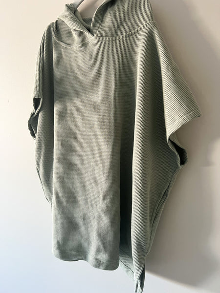 Waffle Beach Poncho - Sage Green