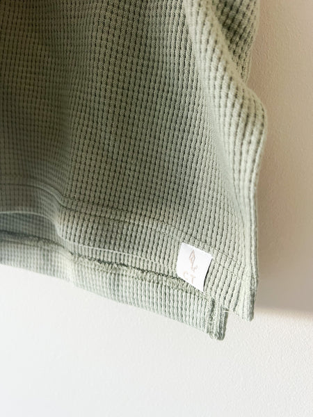 Waffle Beach Poncho - Sage Green