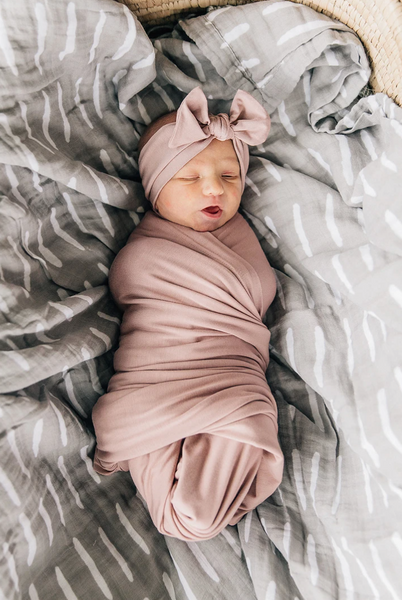 Dusty Rose Stretch Swaddle