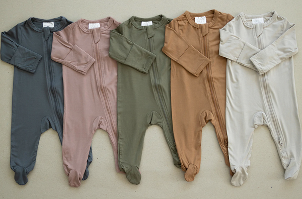 Olive Bamboo Zipper Sleeper